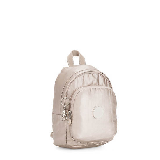 Kipling Delia Compact Metallic Convertible Sırt Çantaları Bej Rengi | TR 1657TC